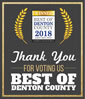Divorce Attorney - 2018 - Thank you Winner Best of Denton County